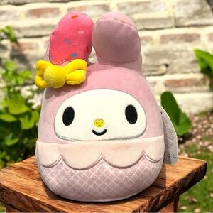 Squishmallows Sanrio Hello Kitty My Melody Pink Ice Cream Cone Plush NWT